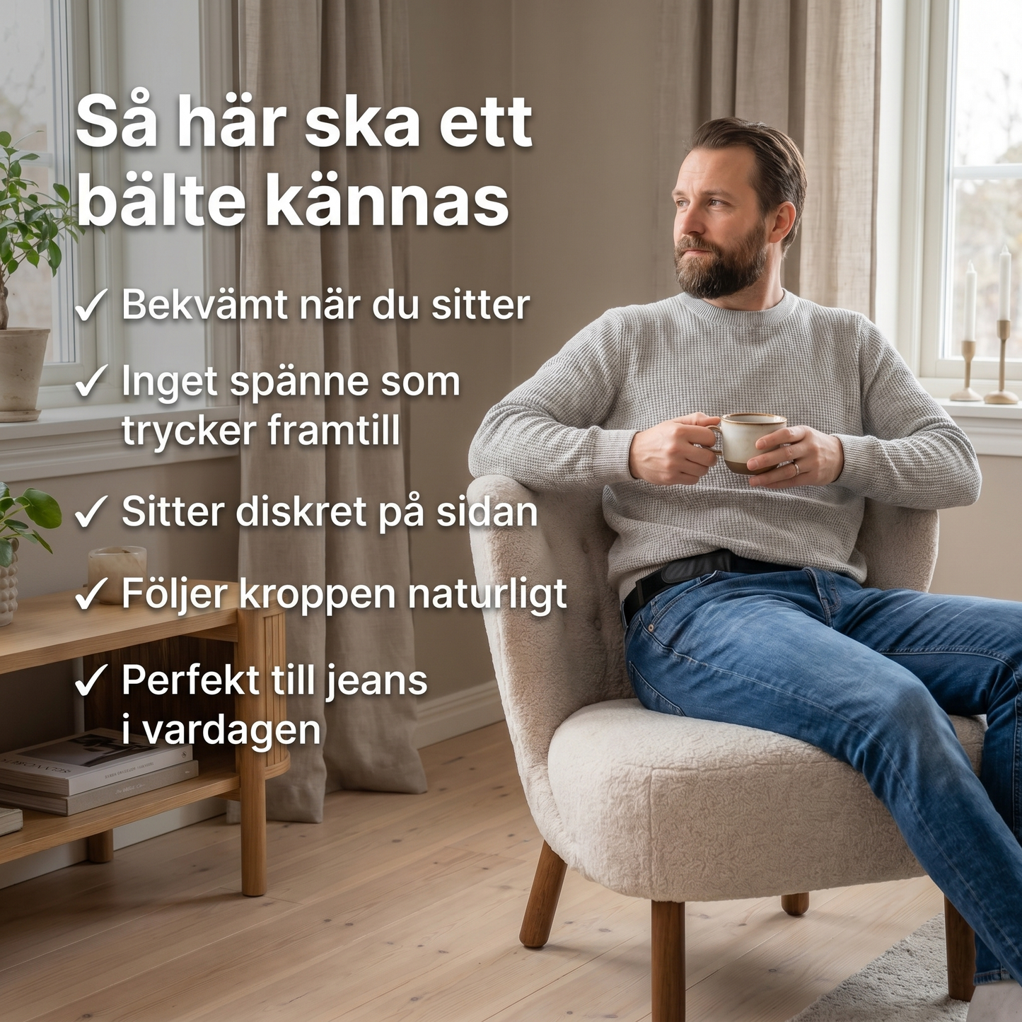 Buckless™ Komfortbälte för hela dagen
